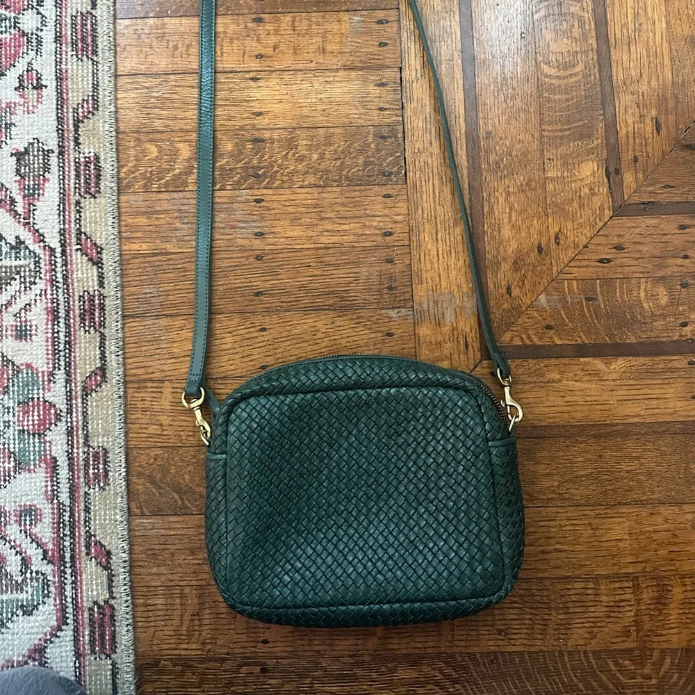 Clare V midi sac woven forest green - Picture 2 of 7